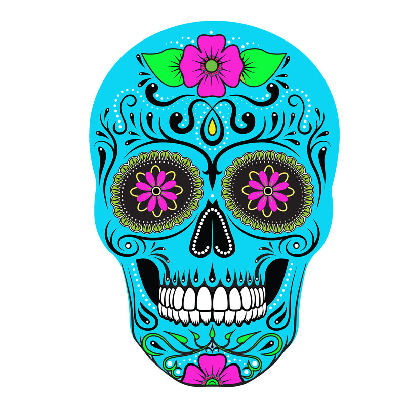 Bloomsbury Market Sugar Skull White Base Wall Décor | Wayfair